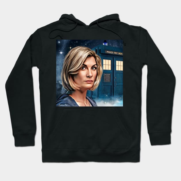 13th Doctor / I'm just a traveller Hoodie by AlisiaArt